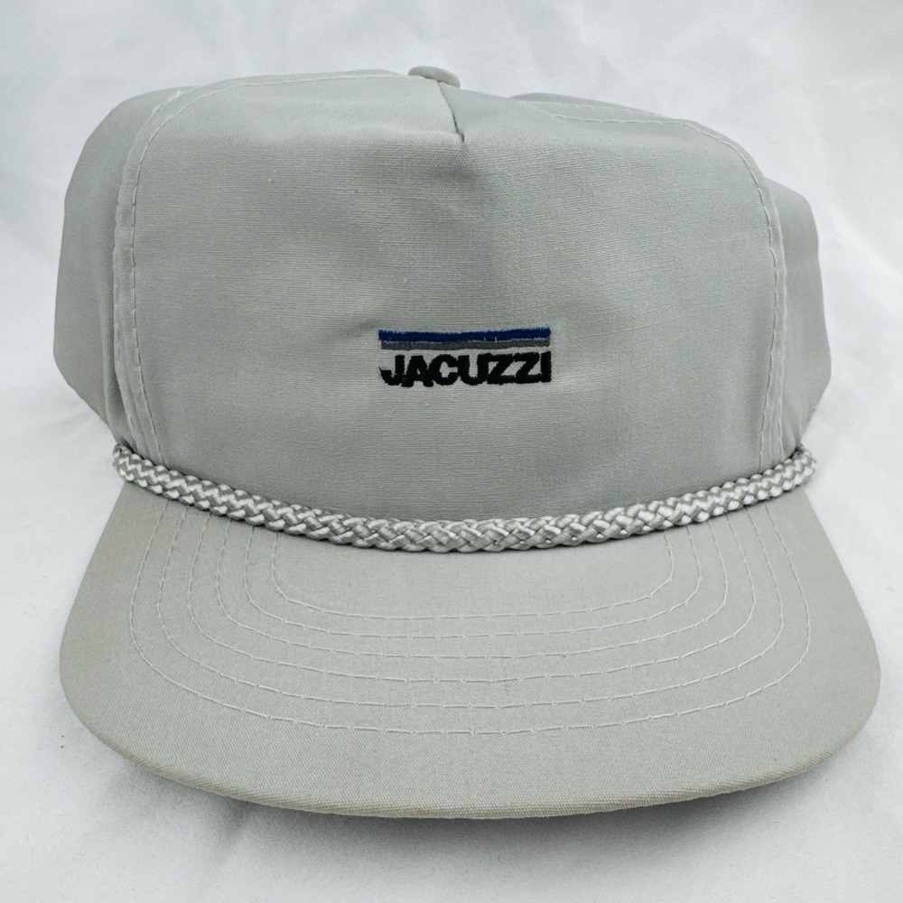 Vintage 90s Jacuzzi Pool Spa Gray Rope Snapback Hat Capital